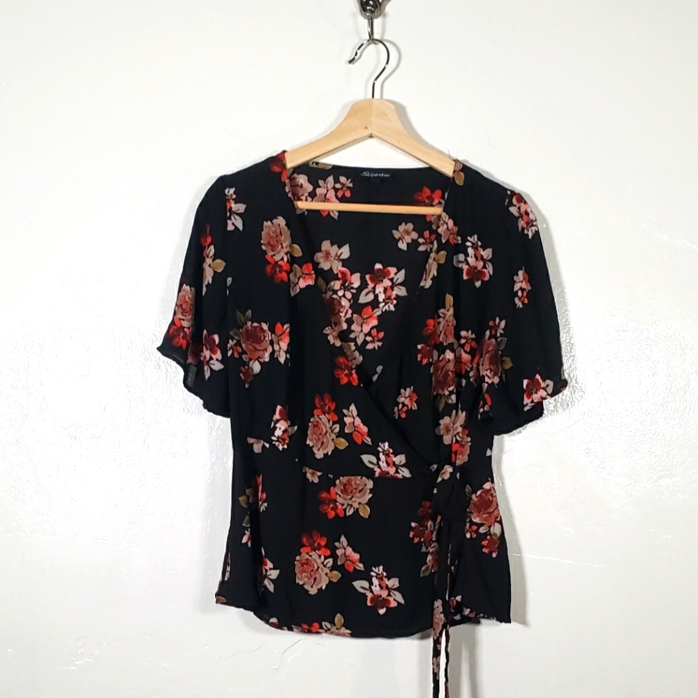 Shine star georgette floral blouse